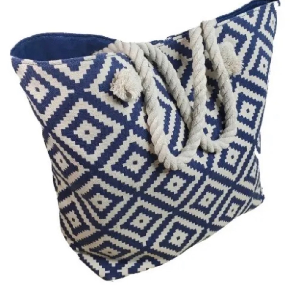 Summer & Rose Geometric Beach Travel Tote Bag